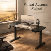 Bureau électrique réglable en hauteur AOR avec surface en bois, en MDF, pour bureau à domicile, avec cadre métallique durable, vente en gros usine