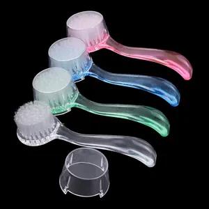 Escova de limpeza de unhas, escova para limpeza de unhas de plástico, durável, com cabo longo, 4 cores