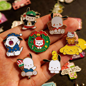 カスタムデザイン 金属工芸品 金メッキ 衣料用ハット メタル ソフト・ハード クリスマスエナメルピン カスタムラペルエナメルピン ブローチ - Product Image 4