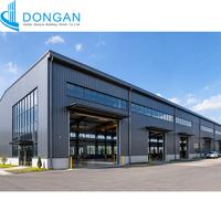 Entrepôt préfabriqué en structure métallique, bâtiment métallique galvanisé pour l'application de stockage de matières premières en vrac pour usine