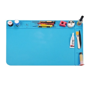 <span class=keywords><strong>Tapis</strong></span> isolant en silicone pour réparation de téléphones portables, soudure de circuits imprimés, démontage, avec fentes de rangement - Product Image 1