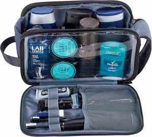 2026 New <b>Waterproof</b> Men's Fashionable Water-Resistant Leak-Proof Dopp Kit Large Capacity for <b>Toiletry</b> <b>Bag</b> Stone Accent Zipper... - Product Image 2