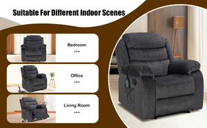 Sofá Reclinable de Cuero y Tela CY Moderno y Ajustable para Cine en Casa VIP, Sillón Reclinable Popular con Altavoz Bluetooth - Product Image 5