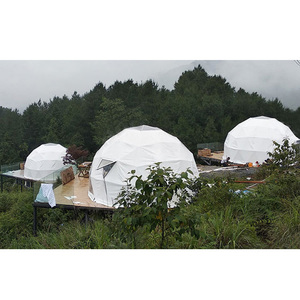KENTEN personnalisé PVC temporaire géodésique 20 M2 dôme tente dôme maison monolithique luxe Igloo Glamping Resort Camping dôme géodésique - Product Image 1