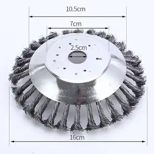 Steel Wire Wheel Lawn Mower Grass Trimmer Brush Cutter Weed Wheel Weeding Disc For Brush Cutter Spare Parts