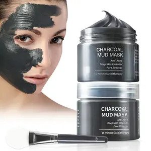 Facial Clay Mask Facial Therapy Ph Balanced Hypo-Allergenic Deep Cleansing Clay Charcoal Skin Clay Mask