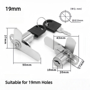 Hợp Kim Kẽm Cửa Đôi Khóa Cho Tủ 7-Hình Đồ Nội Thất Phần Cứng Tập Tin Tủ An Ninh Tủ Khóa Đồ Nội Thất Khóa - Product Image 6