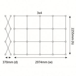 Advertising Event Eco-Friendly Lightweight Aluminum <b>Frame</b> Pop-Up Backlit LED SEG Display Backdrop with Custom Fabric Print - Product Image 3