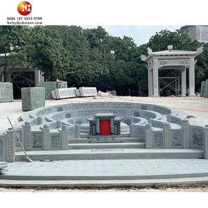 Monuments funéraires en pierre de granit naturelle de style chinois, grandes pierres tombales, pierres tombales bon marché, mausolée de crémation - Product Image 2