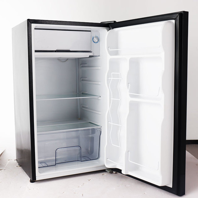 BC-90 Glass AC DC Portable Hotel Camper Refrigerator 12V Compressor Mini Fridge with 90L Capacity Direct Cooling
