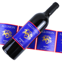 Étiquettes autocollantes personnalisées en vinyle découpé à la forme, imperméables, pour bouteilles de whisky 750 ml, vertes/noires/rouges/bleues, vente en gros