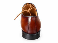Chaussures habillées Oxford pour hommes en cuir véritable à lacets, grain de galet, style Brogue, semelle en caoutchouc, pour le bureau