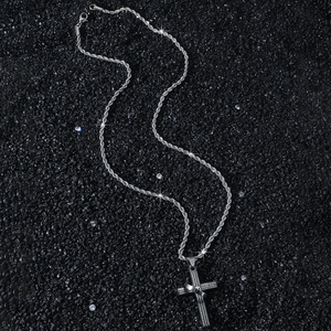 2026 Hot Selling Simple Popular Design <b>Cross</b> Pendant Necklace Hiphop Stainless Steel Men's Necklaces Fashion Jewelry Wholesale - Product Image 2