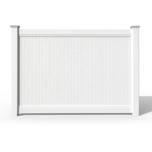 6x8ft 1.8x2.4m pas cher vinyle clôture cour jardin maison couleur blanche personnalisation panneaux de clôture extérieur pvc clôture portes - Product Image 1