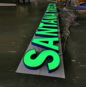 定制3D发光二极管灯道字母标牌户外公司标志商店正面3d定制商业发光二极管标牌 - Product Image 1