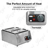 Machine à faire fondre le chocolat à double cuve, 250W, en acier inoxydable, chauffe-chocolat électrique avec contrôle de la température
