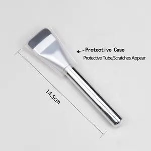 Sıcak yüksek kalite yeni tasarım tek sıvı geniş düz Ultra ince maske fırça şerit fondöten fırça yüz için Premium yumuşak fırça