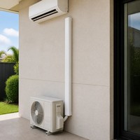 Gaine de câblage en PVC résistante aux UV pour climatiseur, conduit flexible facile à découper pour climatisation