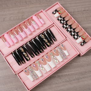 <span class=keywords><strong>Uñas</strong></span> Postizas Acrílicas <span class=keywords><strong>de</strong></span> Lujo Hechas a Mano Estilo INS 3D <span class=keywords><strong>con</strong></span> <span class=keywords><strong>Flores</strong></span> <span class=keywords><strong>de</strong></span> Pedrería Brillante <span class=keywords><strong>de</strong></span> Alta Calidad al por Mayor - Product Image 3