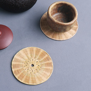 Bamboo <b>Teacup</b> Mats Round 8 Cm 10 Cm 13 Cm Heat Insulating Zen Style Table Pads - Product Image 2