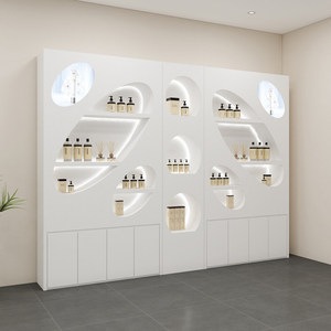 Vitrine de présentation moderne blanche sur mesure en MDF, unité d'étagère de vente au détail pré-assemblée, vitrine de magasin autoportante - Product Image 5