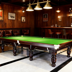 Table de snooker de tournoi en gros de 12 pieds et 10 pieds, pieds en bois massif <span class=keywords><strong>pour</strong></span> le jeu à domicile, <span class=keywords><strong>pour</strong></span> les joueurs de billard américains - Product Image 3