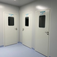 Puerta de Acero Galvanizado de Alta Calidad, Estándar Médico, Moderna, Manual, para Uso Interior, Almacén, Escuela, Núcleo de MDF, Personalización de Fábrica