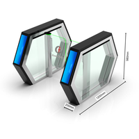 Zento – Portillon de contrôle d'accès rapide en acier inoxydable 304, anti-pincement, avec lecteur d'empreintes digitales et code QR, idéal pour bureaux et gymnases – Meilleures ventes