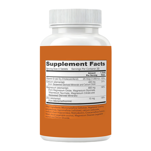 Suplemen Vitamin dan Mineral Grosir OEM Label Pribadi, Kalsium Magnesium Seng Vitamin D3 Tablet Suplemen Diet dalam Kemasan Besar - Product Image 4