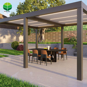 3 m x 5m 12 'x 20' 7x3 mètres blanc grand abat-jour en aluminium à persiennes terrasse pour extérieur <span class=keywords><strong>6x3</strong></span> m pergola avec réglable - Product Image 2