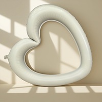 Ballon géant mat écologique de 40 pouces en forme de cœur creux pour mariage, Noël, Halloween, Fête des Mères, Remise de diplôme