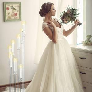 Candelero de acrílico con iluminación LED transparente para fiesta de boda, fecha romántica - Product Image 2