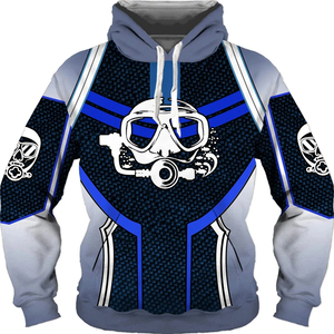 Envío Directo hombres mujeres sudaderas con capucha patrón de buceo sudaderas con capucha al aire libre Casual manga larga de gran tamaño pulóver sublimación Tops - Product Image 2