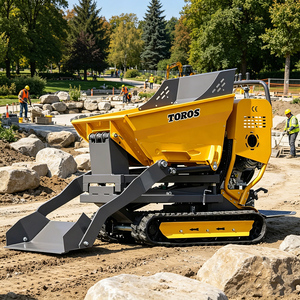 Mini-dumper certifié CE pour les chantiers de construction étroits sur le marché européen, TOROS, petit dumper sur chenilles - Product Image 3