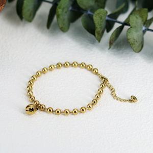 Custom Wholesale Stainless Steel Trendy Geometric Fashion <b>Bead</b> <b>Bracelets</b> & Bangles 18K Gold Plated <b>for</b> <b>Women</b> - Product Image 4