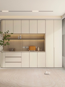 Modern Modular Cream-style Solid Wood Living Room Cabinets <strong>Sideboards</strong> Made China Customizable <strong>Ready</strong> <strong>Assemble</strong> Mirrored - Product Image 3