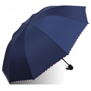 Paraguas Plegable Manual para Hombre, Regalo Empresarial, Protección Solar de Tres Pliegues, Logotipo Impreso, Venta al Por Mayor - Product Image 3