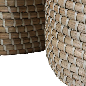 Cesto Rotondo in Vimini con Manici per Conservazione e Arredamento Casa, Misura Media, Set di Due - Product Image 6