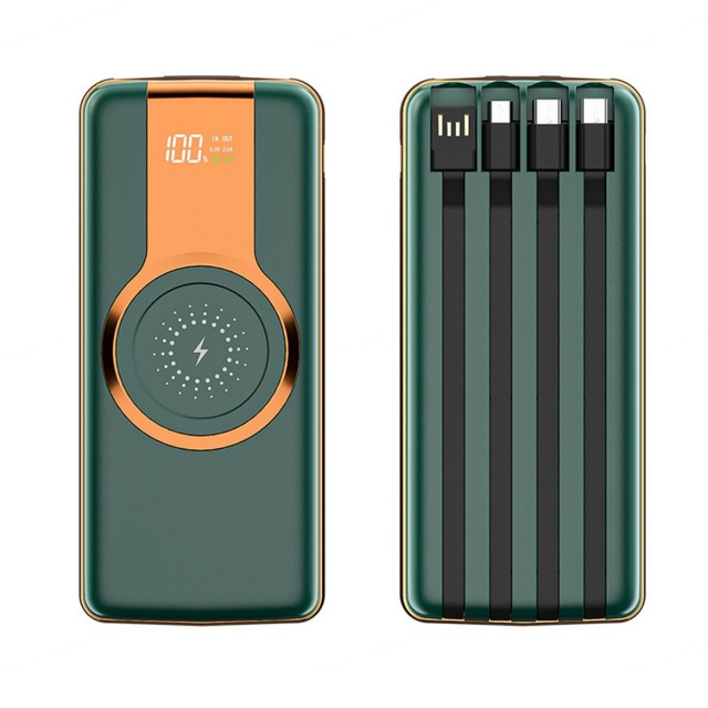 Hot Sales Custom Logo Built in Cable 22.5W Fast Charging 20000Mah 10000Mah Wireless Power Bank Universal Portable