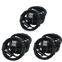 Câble de charge rapide pour téléphone portable en TPE noir 2A 1m USB-A vers Micro USB-A vers USB vers Type-C avec conducteur en cuivre pur
