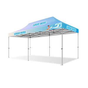 बड़े स्थान आसान 40 मिमी एल्यूमीनियम फ्रेम भारी-शुल्क 3x6 मीटर आउटडोर तह तंबू वाले वॉटरप्रूफ लोगो मुद्रित कस्टम कैनोपी मुद्रित - Product Image 1