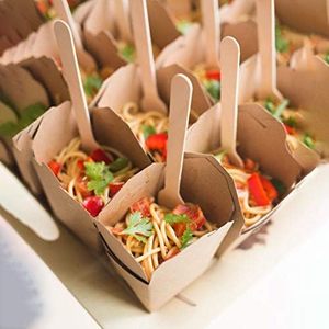 Trung quốc dùng một lần đóng gói thực phẩm container Takeaway doner hộp 16oz 26oz 32oz kraft giấy mì hộp - Product Image 3