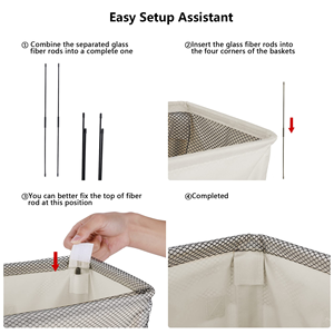 Customized Slim <b>Laundry</b> Hamper Handles Collapsible <b>Laundry</b> <b>Basket</b> <b>Thin</b> Dirty Clothes <b>Basket</b> - Product Image 4