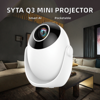 Mini Proyector LCD Q3 con Android 14, Resolución Nativa de 720p, 300 ANSI Lúmenes, WiFi 6, Proyector LED Inteligente para Cine en Casa