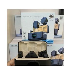 Hot bán chuyên nghiệp clip trên Q8 nút Micro không dây Tie kép microfono inalambrico Para celular ve áo Mic cho điện thoại - Product Image 1