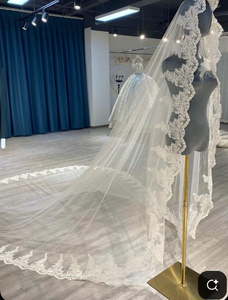 <span class=keywords><strong>Voile</strong></span> <span class=keywords><strong>de</strong></span> mariée LY-WV0106 300 cm, style Cathédrale, avec appliques en dentelle brodée et peigne, pour mariages à l'église, accessoires - Product Image 6