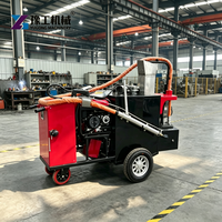 Machine à sceller les fissures à chaud 200L avec panneau de commande numérique pour travaux commerciaux sur chaussées
