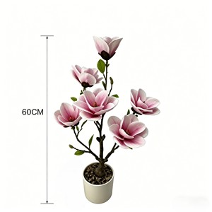 Artificial Magnolia <b>Tree</b> Realistic Real Touch Leaves and Flowers Perfect for Home Decor, Living Room, Wedding & Hotel Decor - Product Image 2