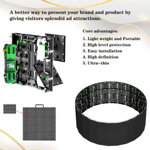 سوق toyed p1.86 جدار فيديو منحني أفلام مثيرة بالكامل 3 بكسل الملعب الصين hd المجلس عرض شاشة الإعلان - Product Image 4