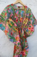Nouvelle arrivée, robe kaftan longue en coton naturel, taille unique, respectueuse de l'environnement, pour femmes, idéale pour la plage